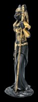 Ägyptische Krieger Figur - Bastet - Schwarz Gold