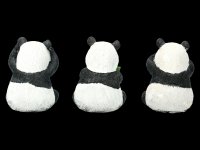 Drei weise Panda Figuren - Nichts Böses