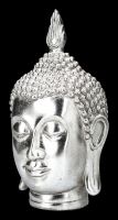 Buddha Kopf Dekofigur silber