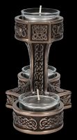 Teelichthalter - Thor&#39;s Hammer Mjolnir bronziert