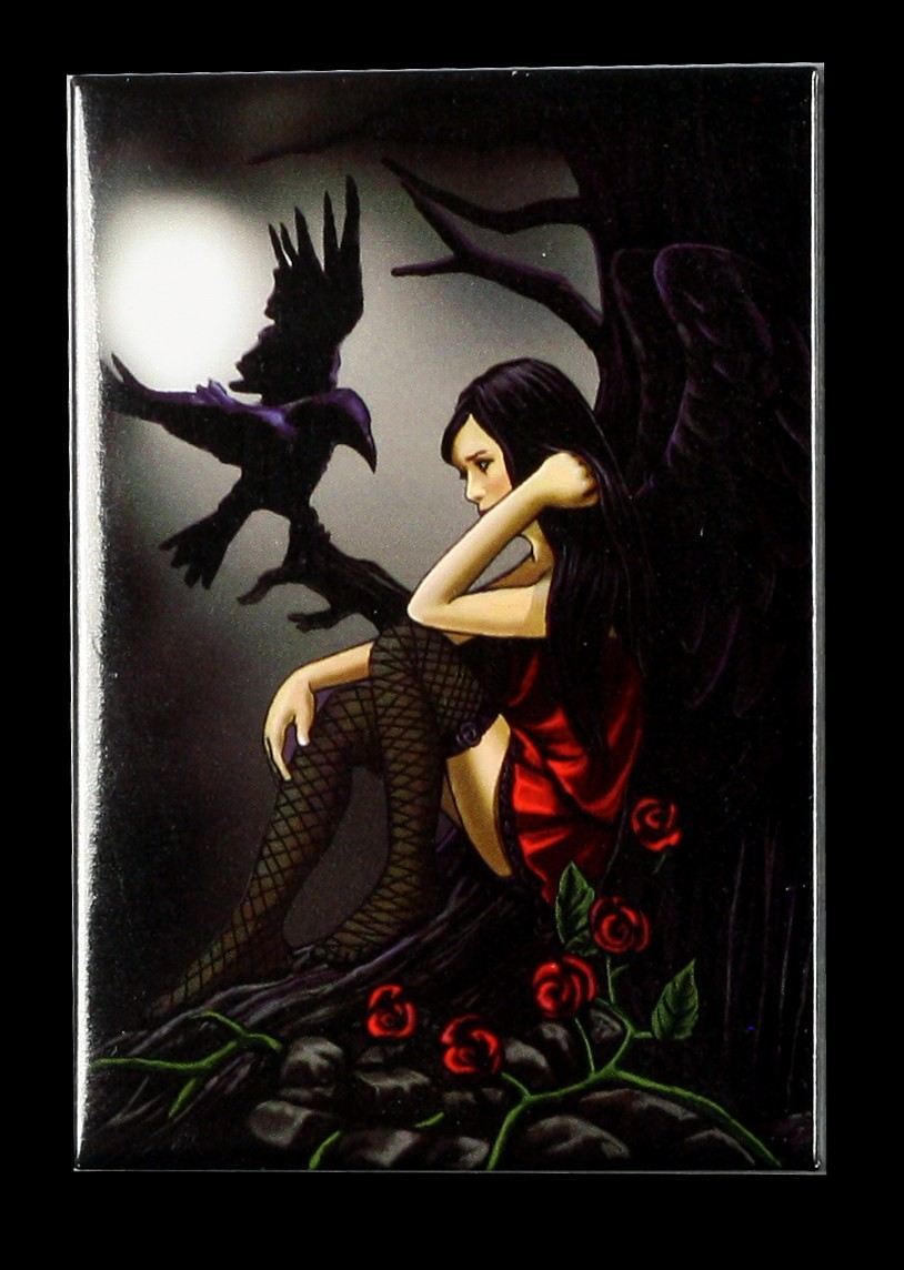 Fairy with Raven Magnet by Lisa Parker