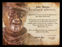 Kleine John Wayne Büste mit Zertifikat