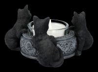 Teelichthalter - Katzen Familiar Trio