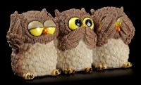 Funny Owl Figurine - &#34;No Evil...&#34;