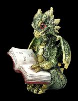 Dragon Figurines Set of 2 Reading a Book