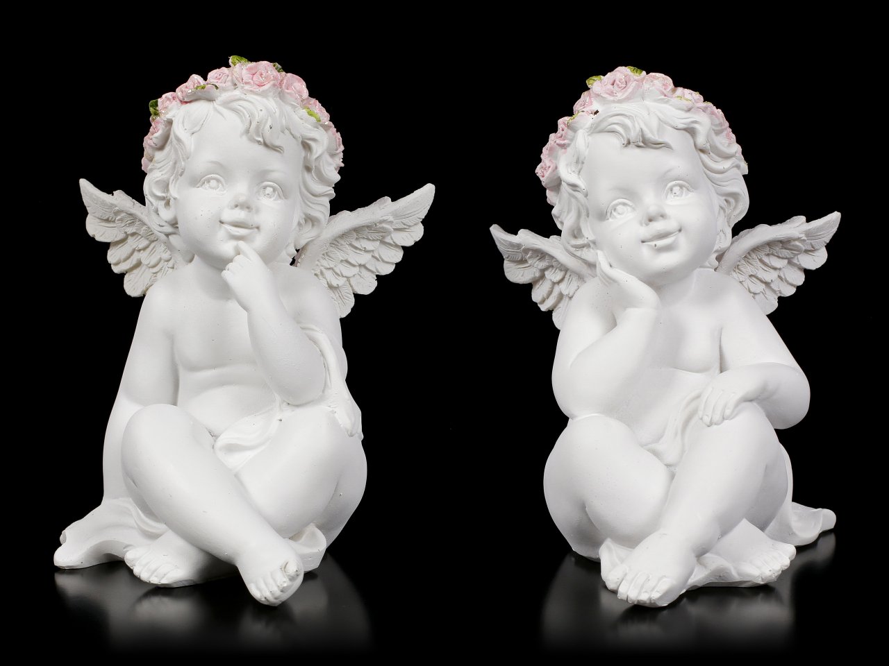 Angel Figurines - Thinking Cherubs - Set of 2