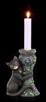 Witches Cat Candle Holder - Midnight