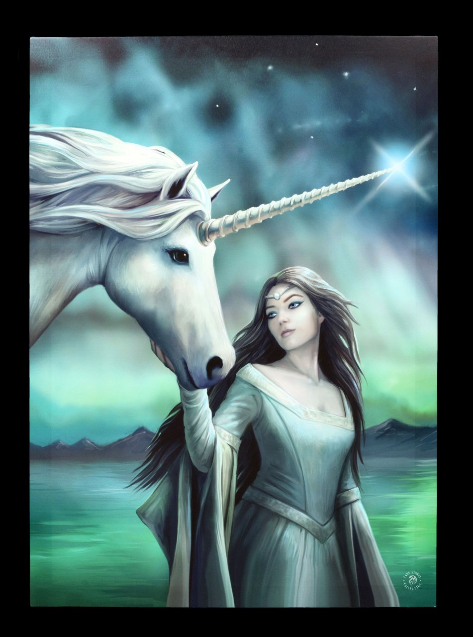 Large Canvas with Unicorn - North Star