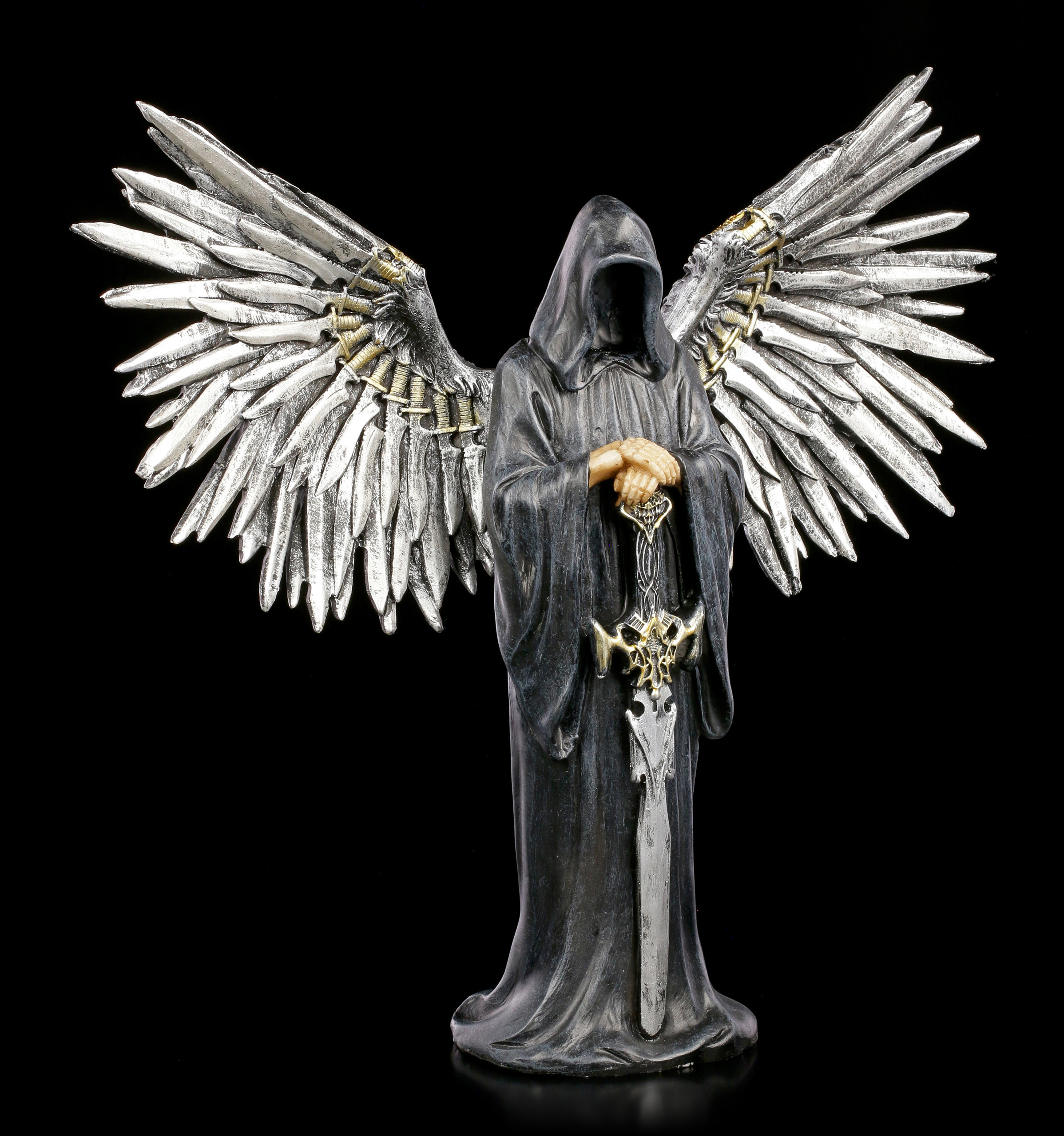 Whom the Bell tolls Gothic Sensenmann Gothic Deko Reaper Figur mit Glocke 
