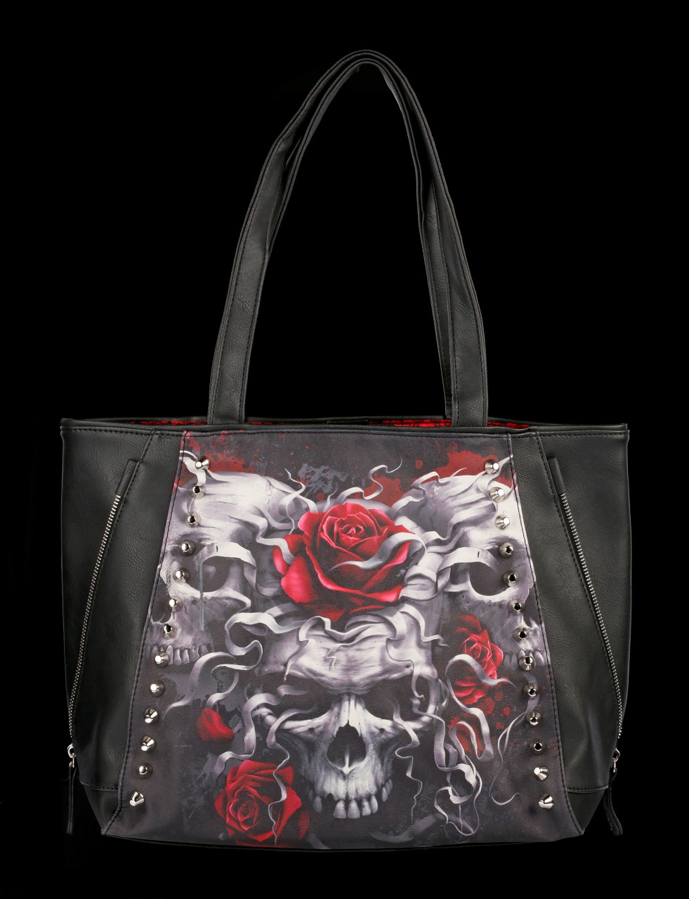 Faux Leather Bag - Skulls N'Roses