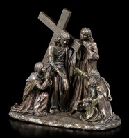 Jesus Figur - Kreuzweg - bronziert