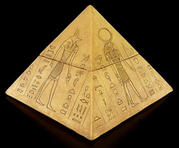 Pyramiden Schatulle - ägyptische Götter