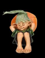 Pixie Kobold Figur - Schlafend mit Pilz-Kissen