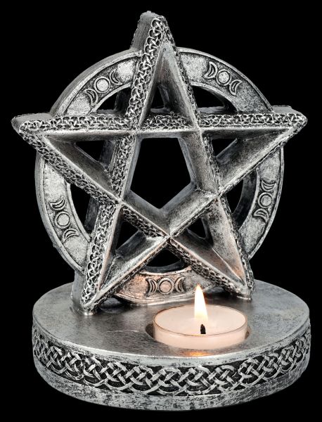 Tealight Holder - Wicca Witch Pentagram