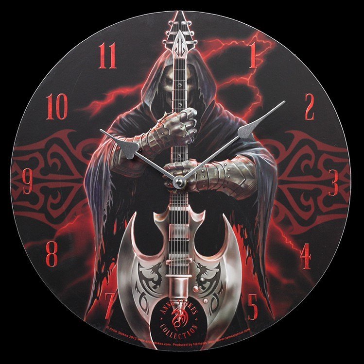 Rock God Clock by Anne Stokes