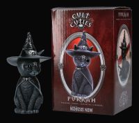 Occult Cat Figurine with Witches Hat - Purrah