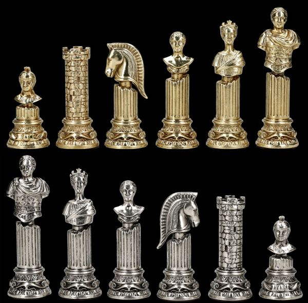 Chess Pieces Roman Busts - Metal large