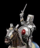 German Knight Figurine on Horse in Attack