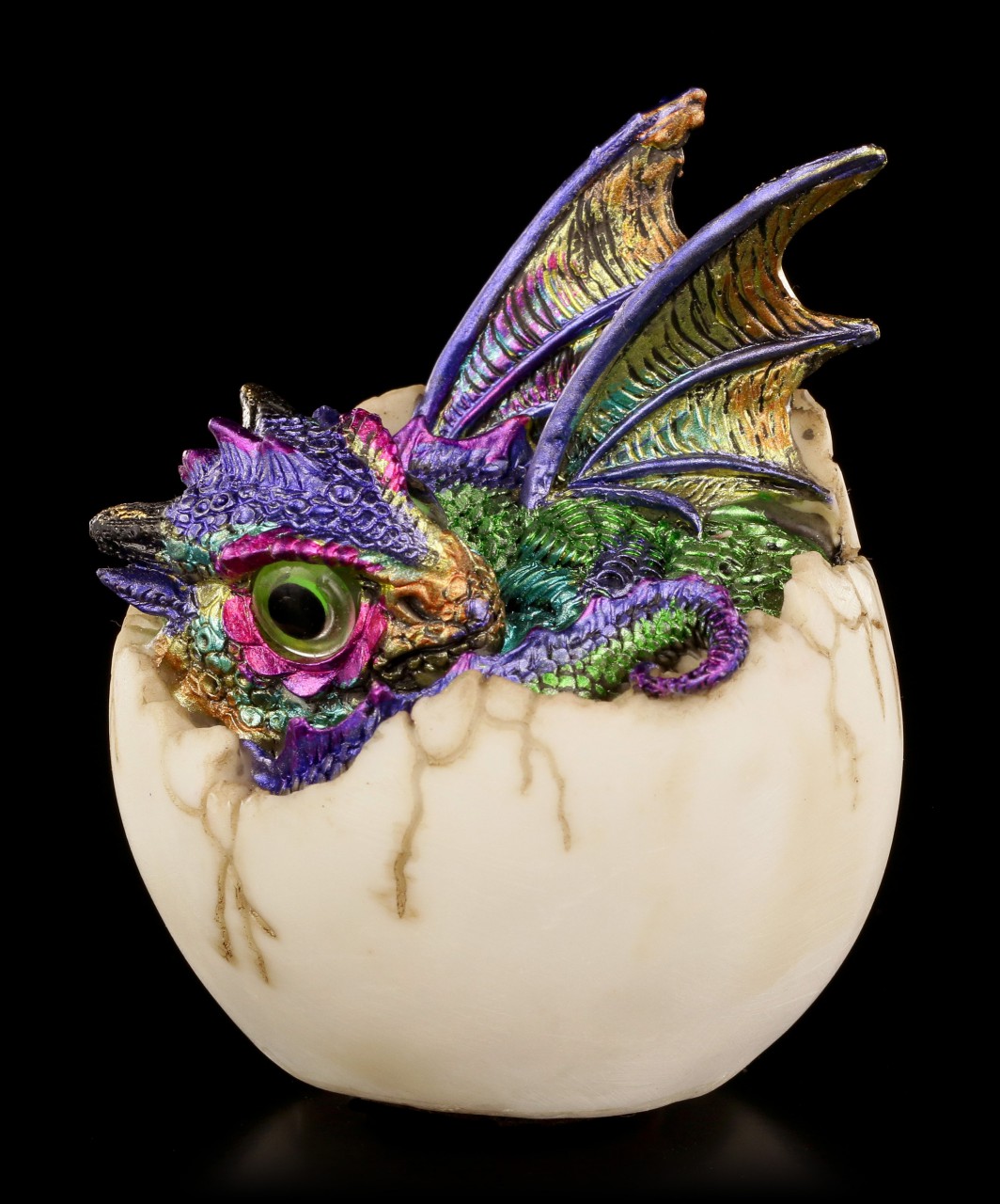 Small Dragon Figurine colorful - Kazon in Eggshell