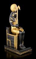 Horus Figur auf Thron mit Zepter