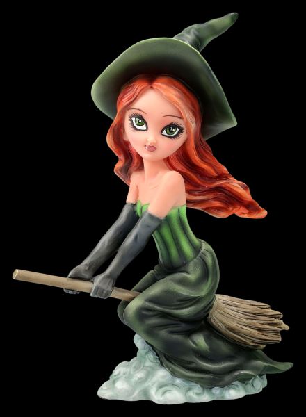 Witch Figurine - Willow Flying on Broomstick