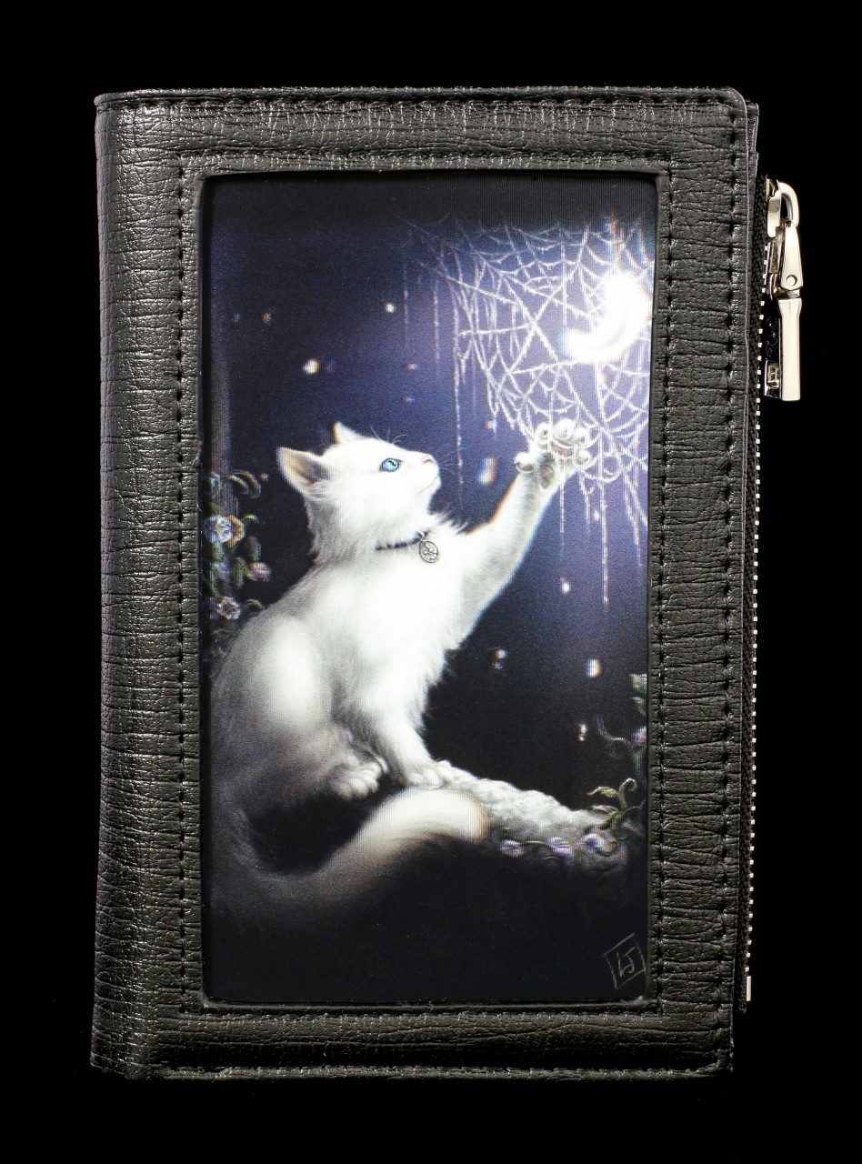 Wallet with 3D Cat - Snow Kitten