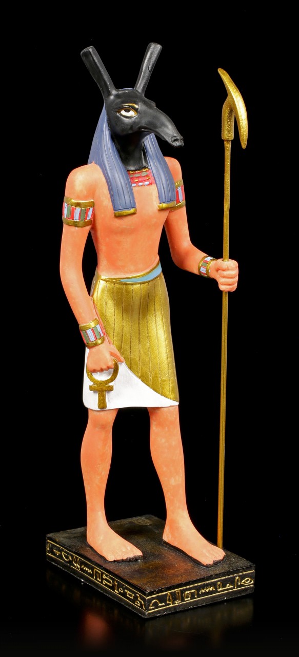 Ägyptische Figur - Seth mit Zepter