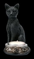Teelichthalter - Schwarze Katze