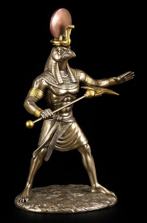 Ra Figur - Ägyptischer Sonnengott - bronziert