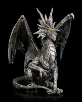 Checkmate Dragon Figurine - black