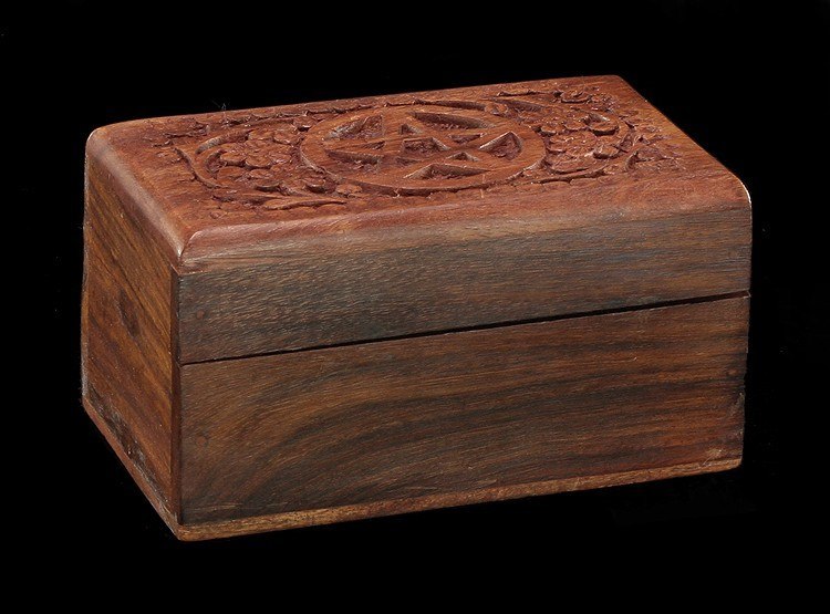 Magische Holzbox - Pentagramm Siegel