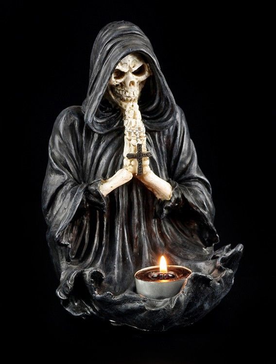 Gothic Kerzenleuchter Sensenmann Grim Reaper Teelichthalter