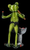 Lustige Frosch Figur beim Grillen - BBQ Chef