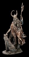 Loki Figurine - Germanic God with Fenriswolf