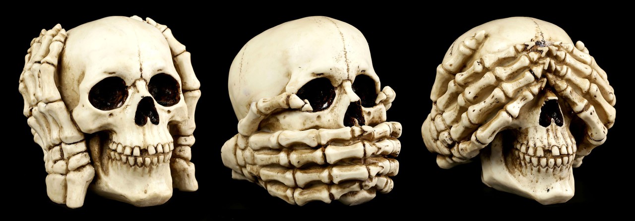 Skull Set of 3 - No Evil