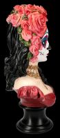 Büste - Day of the Dead Lady mit Rosen