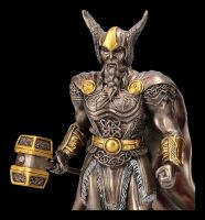 Thor Figurine with Hammer and Winged Helmet