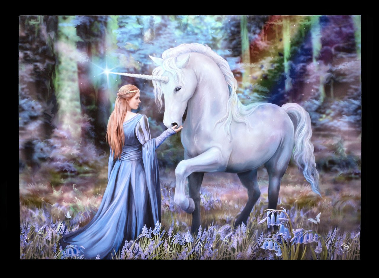 Large Canvas with Unicorn - Bluebell Woods
