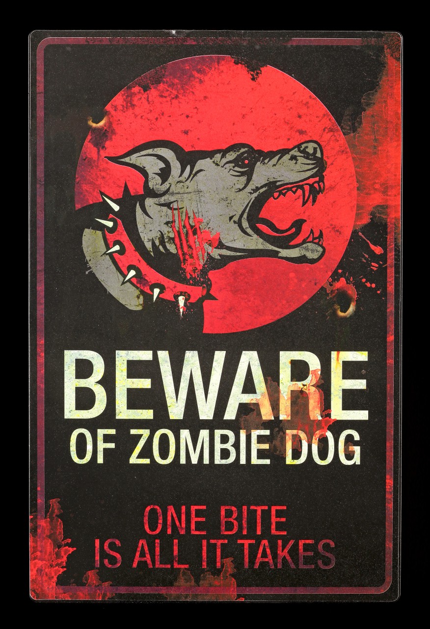 Metall Schild - Zombie Dog