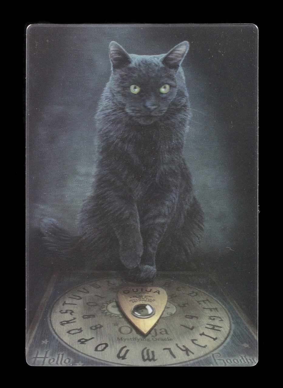 3D Postkarte mit Katze - His Master's Voice
