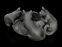 Aschenbecher - Drei schwarze Katzen