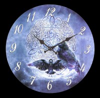 Clock - Celtic Raven