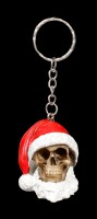 Santa Skull Keyring with Beard