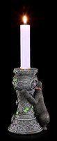 Witches Cat Candle Holder - Midnight