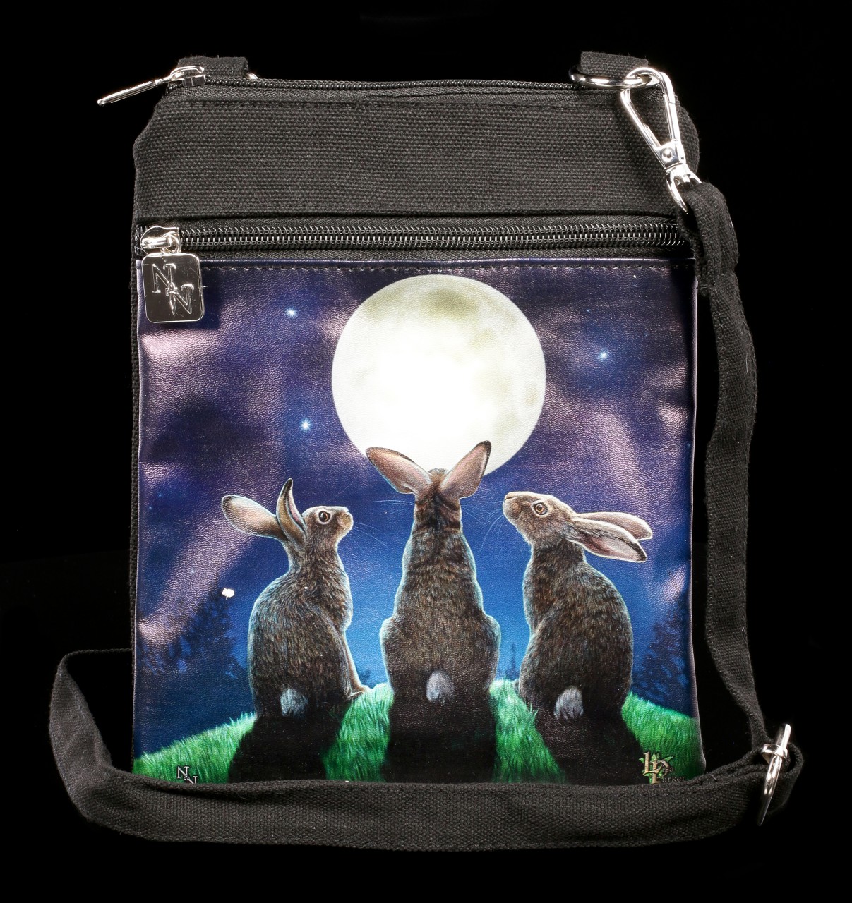 Small Shoulder Bag with Hares - Moon Shadows