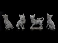 Lucky Black Cats Figurines - Set of 4