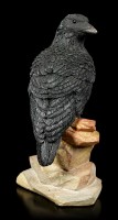 Raven Figurine on Rock