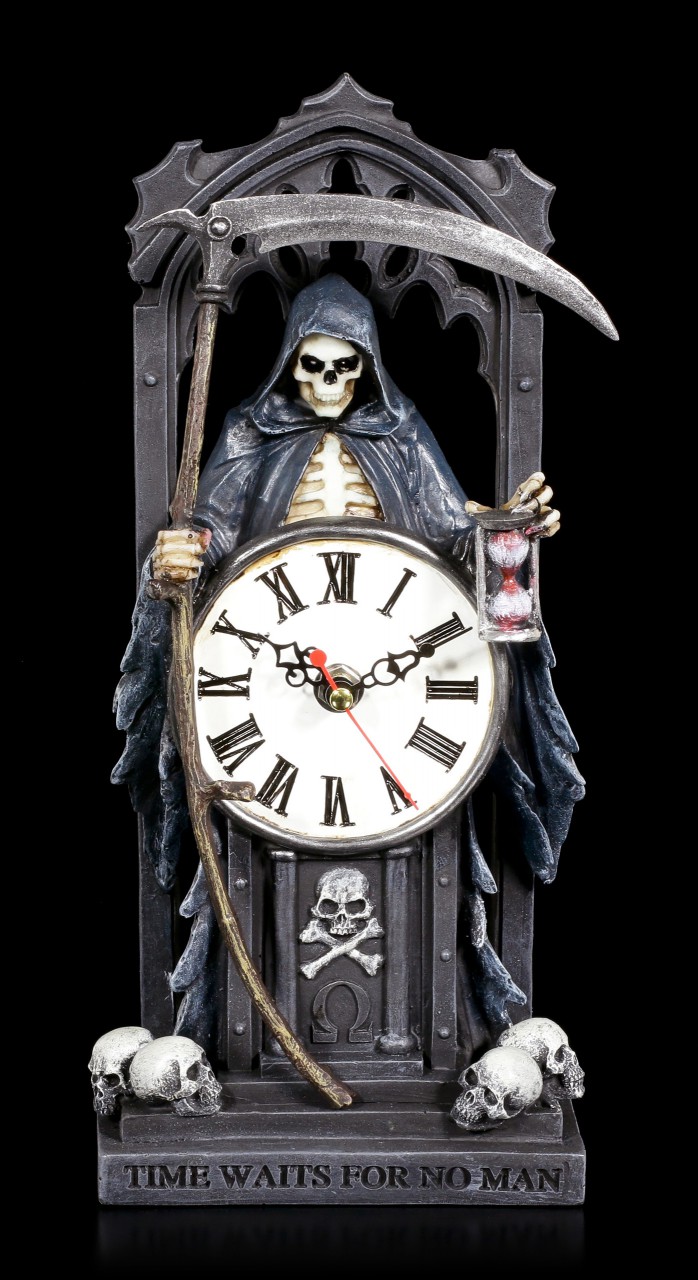 Reaper Table Clock - Time Waits for no Man