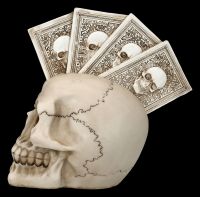 Skull Figurine - Poker Cards - Four of a Kind