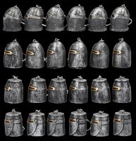 Key Ring - Knight Helmets Set of 24